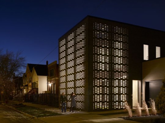 Кирпичный дом (Brick weave house) в США от Studio Gang Architects